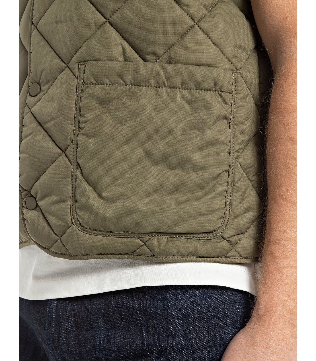 キルティングベスト 詳細画像 マッドグリーン 5